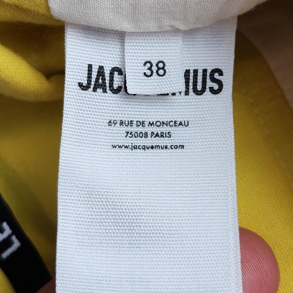 Jacquemus Dress Womens 38 US6 Yellow Le Raphia La Robe Saudade Mini Bodycon - Picture 11 of 12